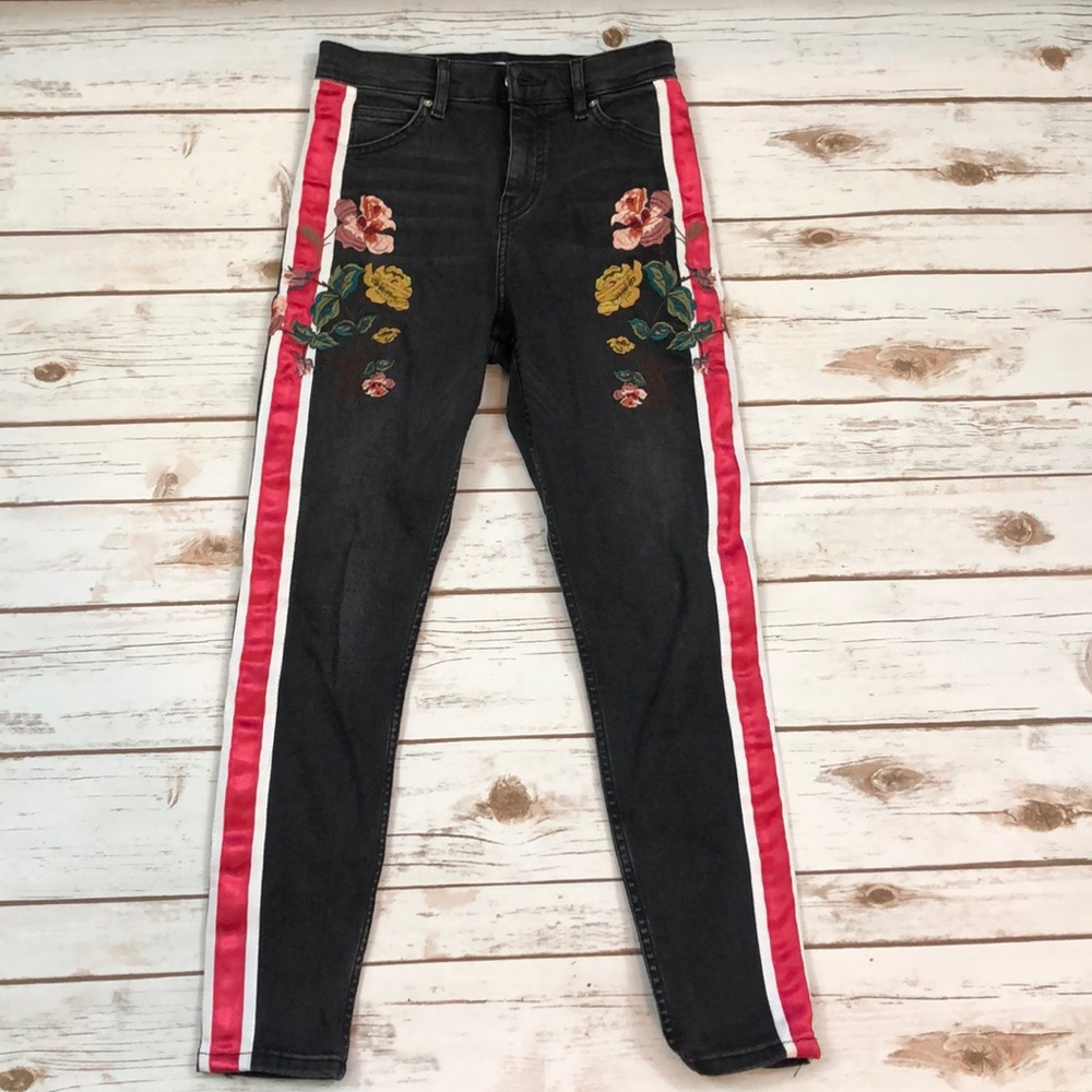 Topshop Moto Jamie Jeans 25 Side Stripe